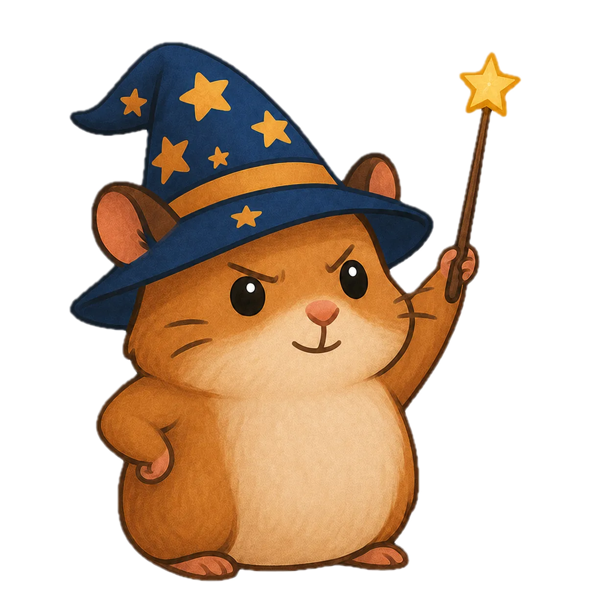 The wizard hamster levitating a hard drive
